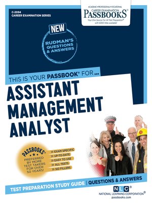 cover image of Assistant Management Analyst